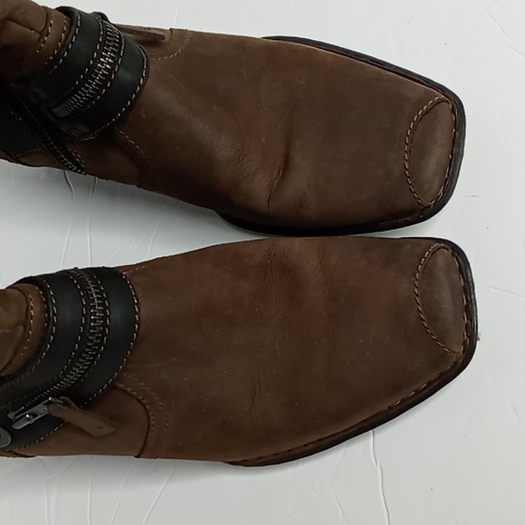 Born Nubuck & Leather Knee High Boots - Smokey Brown- Womens 10M/W (W21648) - Picture 4 of 16